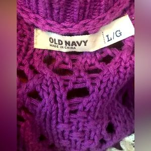 Old Navy Purple Knitt Cardigan